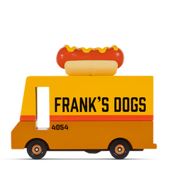 Candylab Hot Dog Van Wooden Diecast Toy Car