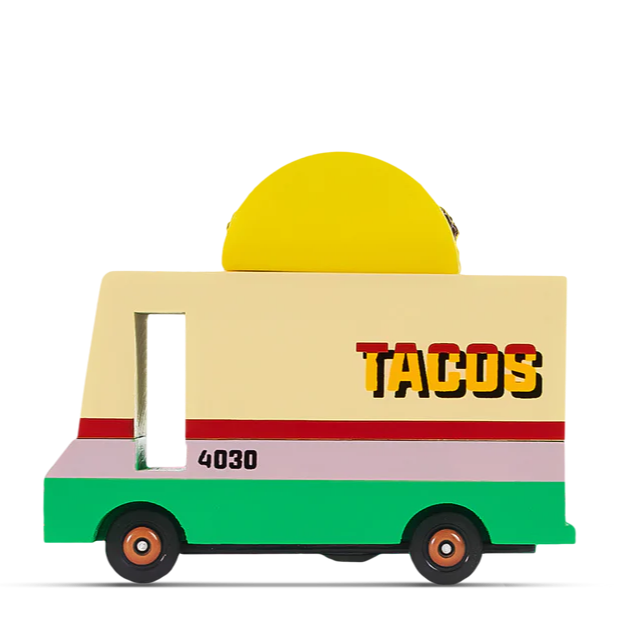 Candylab Taco Van Wooden Diecast Toy Car