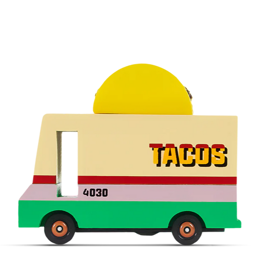 Candylab Taco Van Wooden Diecast Toy Car