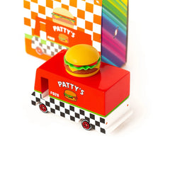 Candyvan - Hamburger Van - Wooden Diecast Toy Car Candylab