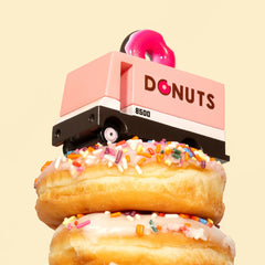 Candylab Donut Van Wooden Diecast Toy Car