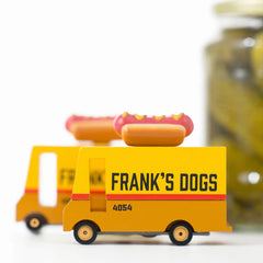 Candylab Hot Dog Van Wooden Diecast Toy Car