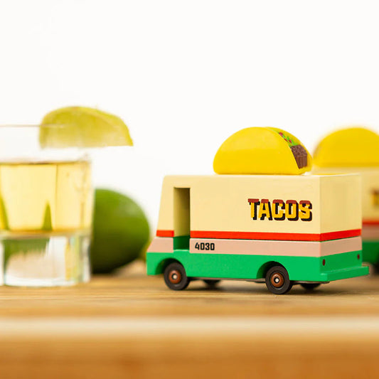 Candylab Taco Van Wooden Diecast Toy Car