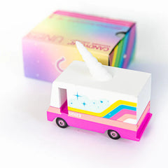 Candylab Unicorn Van Wooden Diecast Toy Car