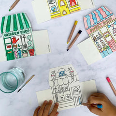 Cotton Twist Colour Your Own High Street Kit with Watercolour Pencils