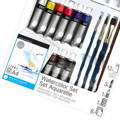 Daler Rowney Simply Watercolour Paint 25pcs Technique Set