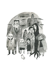 Dick Vincent Illustration The Addams Family Print