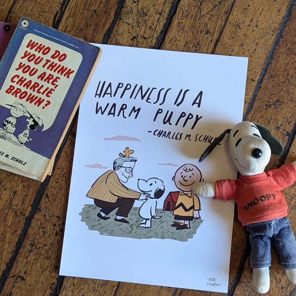 Dick Vincent Illustration Happiness Is A Warm Puppy Print