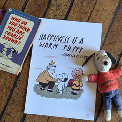 Dick Vincent Illustration Happiness Is A Warm Puppy Print