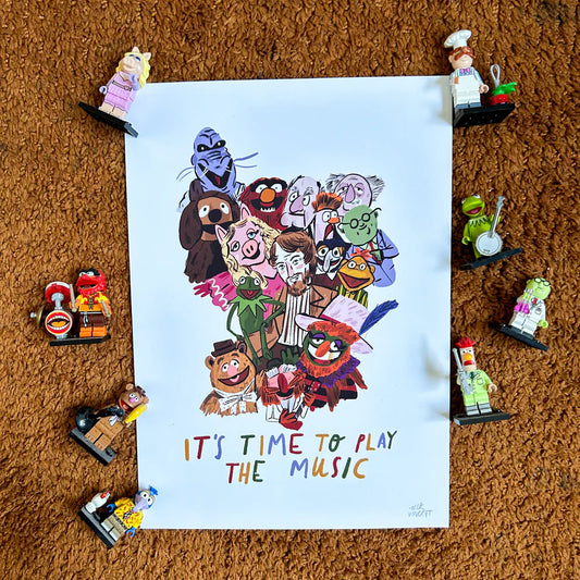 Dick Vincent Illustration It’s Time To Start The Music Print