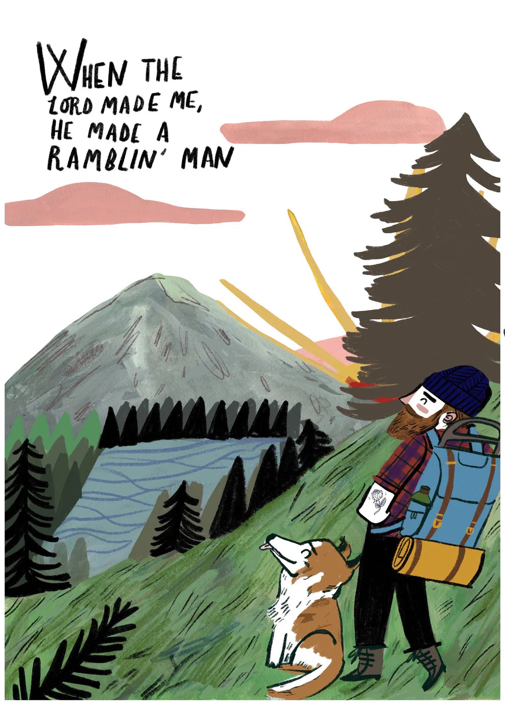 Dick Vincent Illustration Ramblin Man print