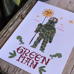 Dick Vincent Illustration Green Man Print