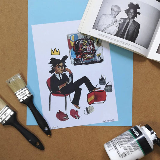 Dick Vincent Illustration Jean Michel Basquiat Print