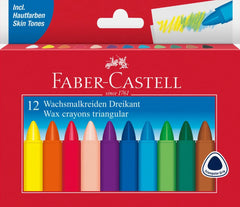 Faber-Castell 12 Wax Crayons Triangular