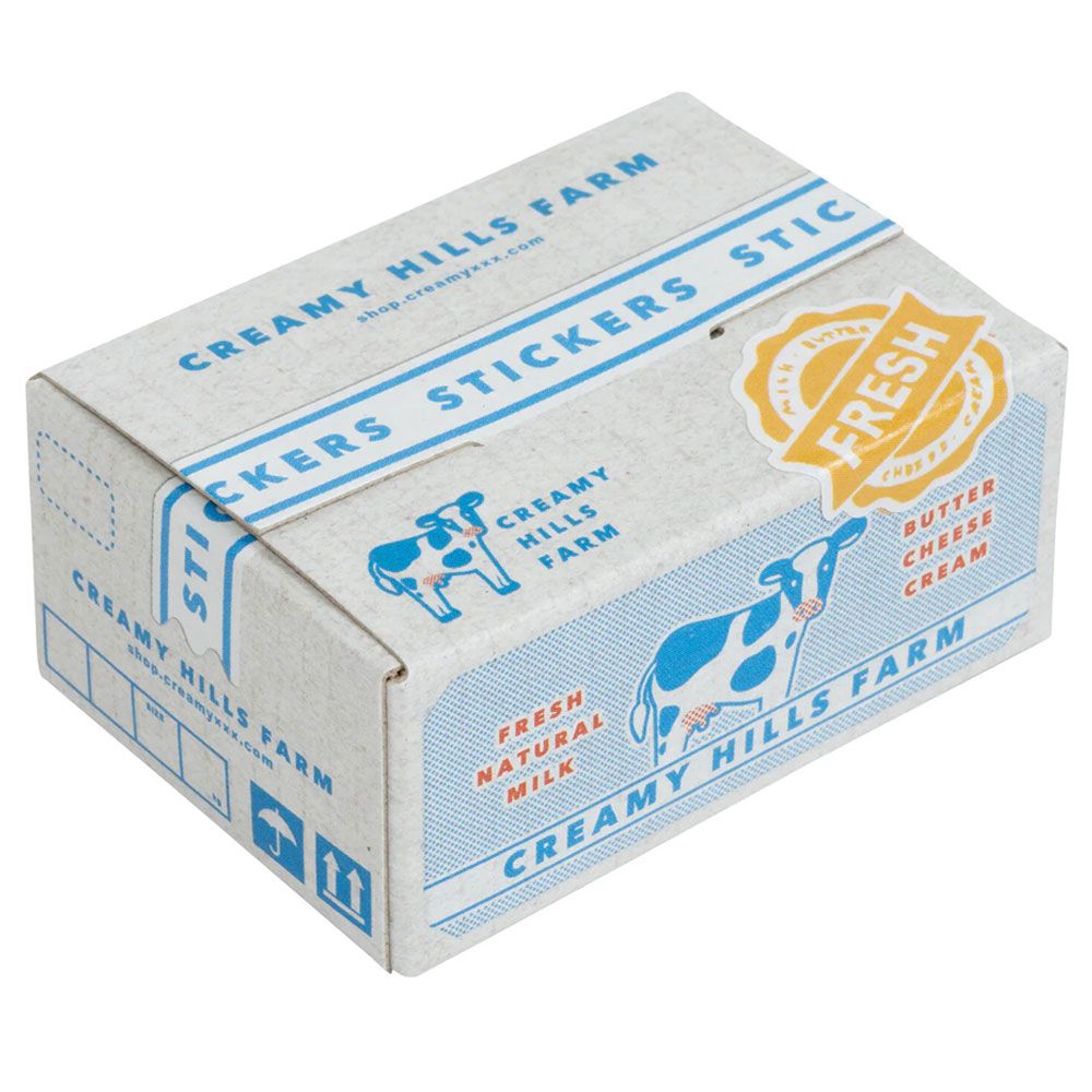 Japanese HACO Sticker Box Creamy Hills Farm