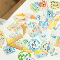 Japanese HACO Sticker Box Creamy Hills Farm