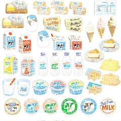 Japanese HACO Sticker Box Creamy Hills Farm
