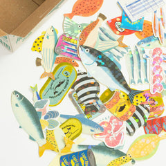 Japanese HACO Sticker Box Fish