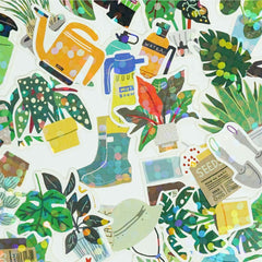 Japanese HACO Sticker Box Green Market