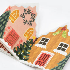 Hadley Christmas Houses Concertina Card