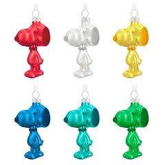 Hallmark Peanuts™ Snoopy Glass Ornaments Pack of 6