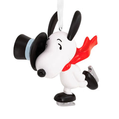 Hallmark Peanuts™ Snoopy Ice Skating with Top Hat Christmas Ornament