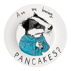 Jimbobart 'Are We Having Pancakes' Dinner Plate
