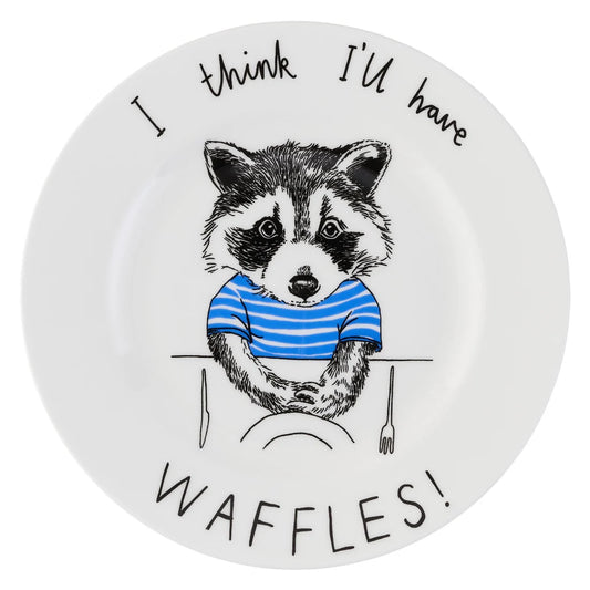 Jimbobart 'I Think I'll Have Waffles!' Side Plate