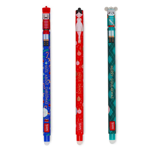 Legami Limited Edition The Nutcracker Set of 3 Erasable Gel Pens