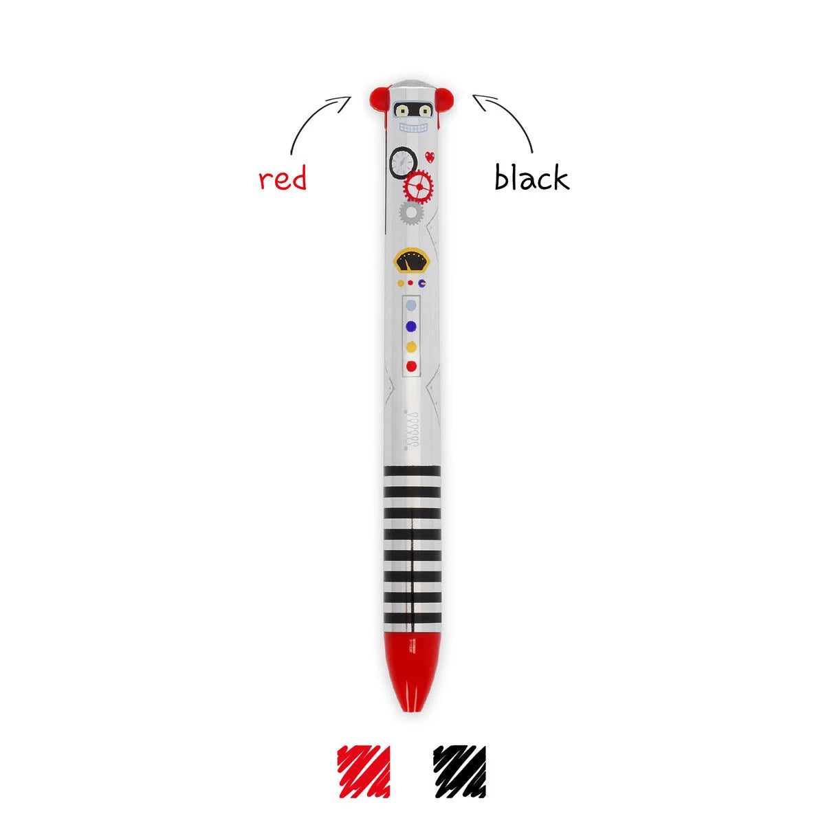 Legami Robot Two-Colour Ballpoint Pen Click & Clack