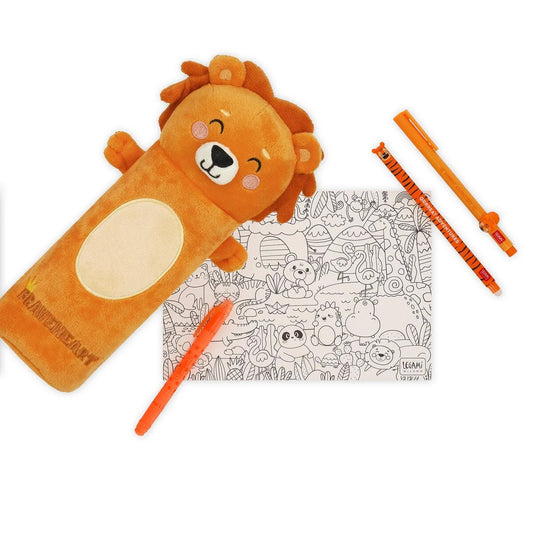 Legami Lion "The King" Soft Plush Pencil Case