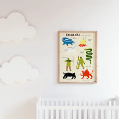 Little Black Cat Illustrated Goods British Isles Folklore Print