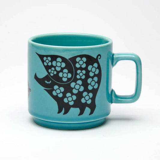 Magpie x Hornsea Piggie Family Mug Teal