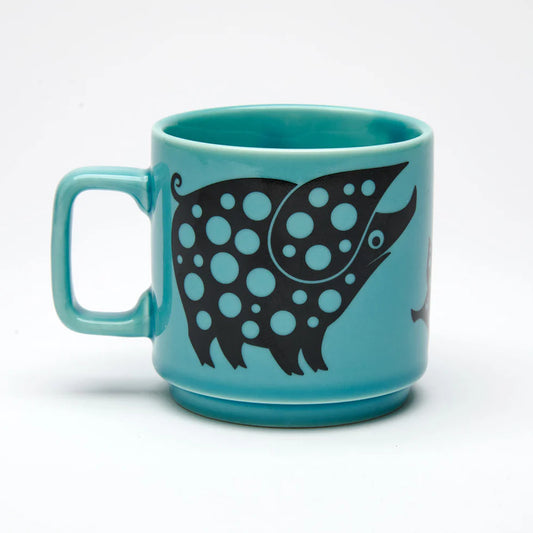 Magpie x Hornsea Piggie Family Mug Teal