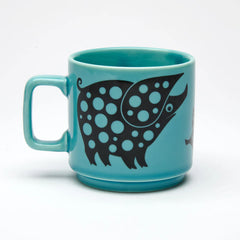 Magpie x Hornsea Piggie Family Mug Teal