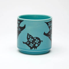 Magpie x Hornsea Piggie Family Mug Teal