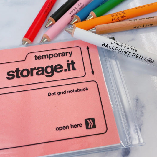 Mark's Inc A6 Dot Grid Storage.It Notebook Pink