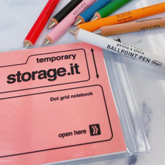 Mark's Inc A6 Dot Grid Storage.It Notebook Pink