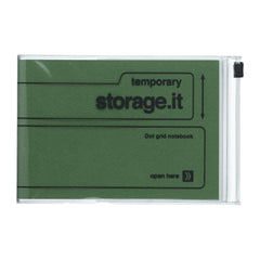 Mark's Inc A6 Dot Grid Storage.It Notebook Green