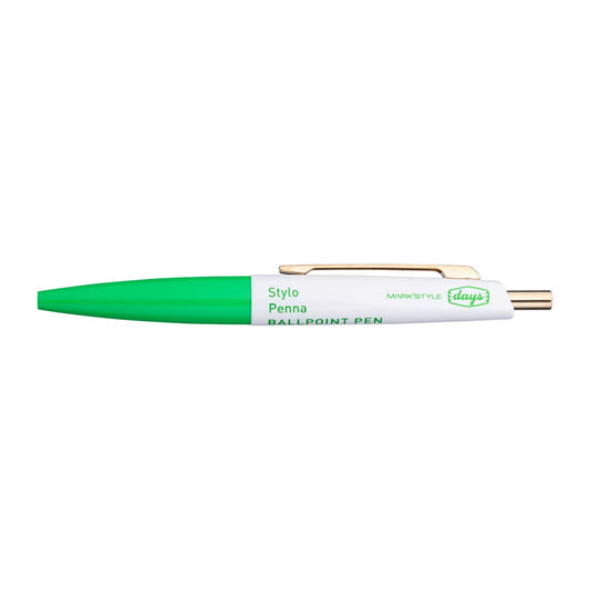 Mark's Inc Days Mini Ballpoint Pen Green & White