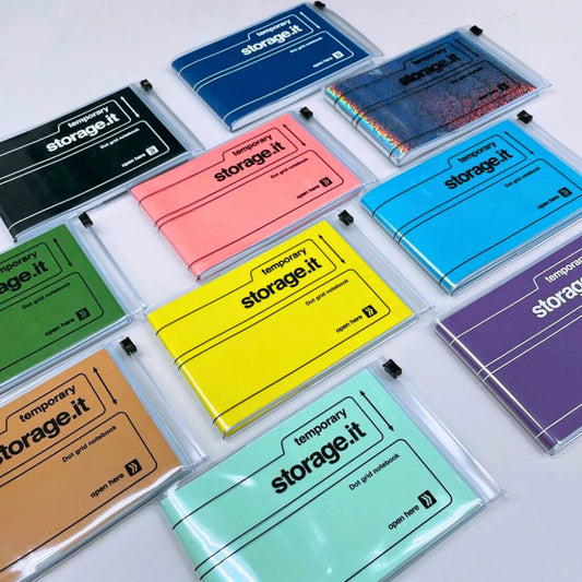 Mark's Inc A6 Dot Grid Storage.It Notebook Green