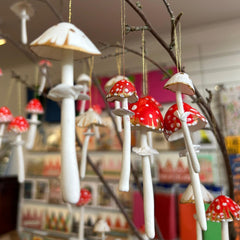 Mushroom Christmas Tree Ornaments Assorted Mix of 5 By Melanie Vincent