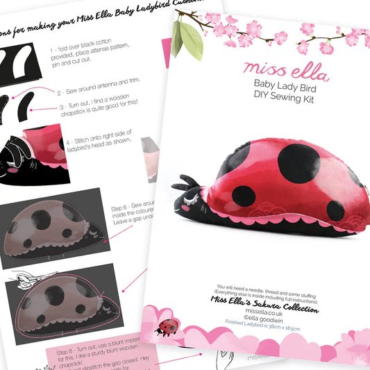 Miss Ella's Baby Ladybird Cushion DIY Kit