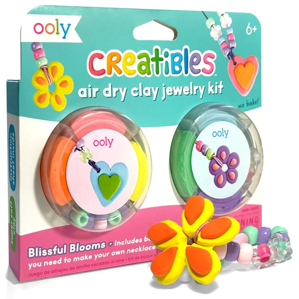 OOLY Creatibles Air Dry Clay Jewelry Kit Blissful Blooms