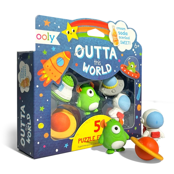 OOLY Outta This World Scented Puzzle Erasers Set of 5