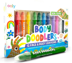 OOLY Body Doodlers - Face & Body Crayons Set of 12