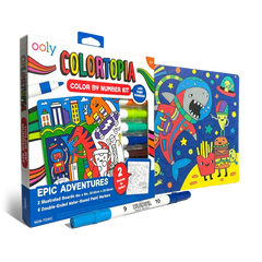 OOLY Colortopia Colour By Number Paint Marker Kit - Epic Adventures