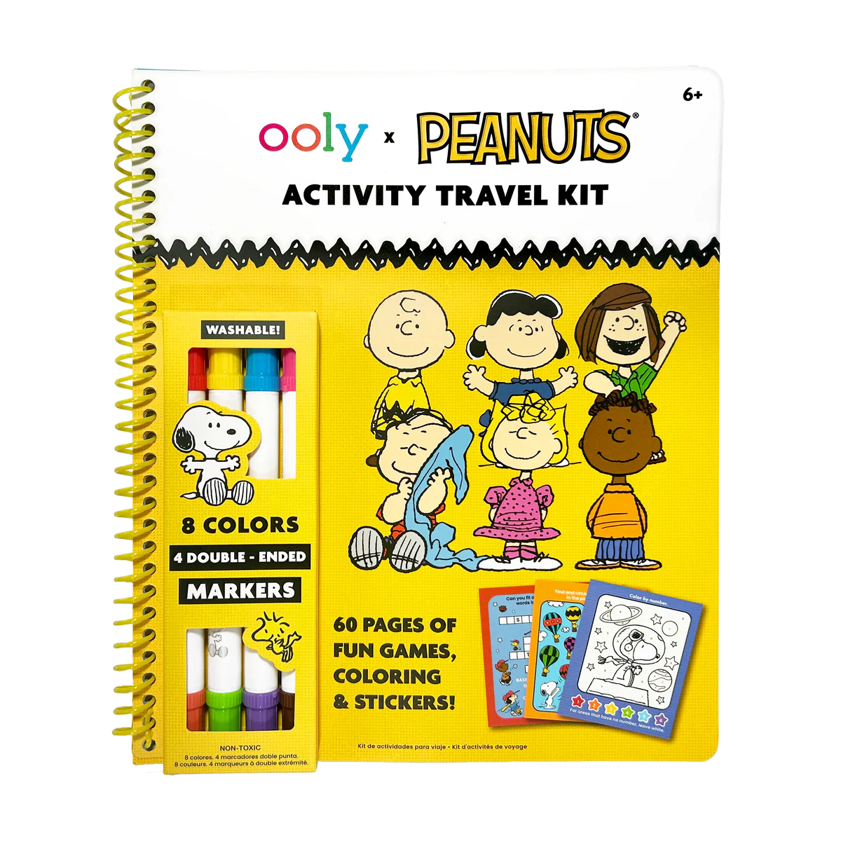 OOLY x Peanuts Activity Travel Kit & Double-Ended Markers