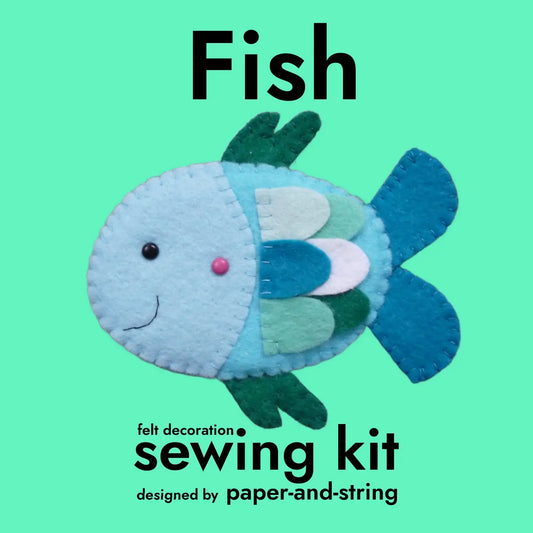 Paper-And-String Fish Felt Decoration Sewing Kit