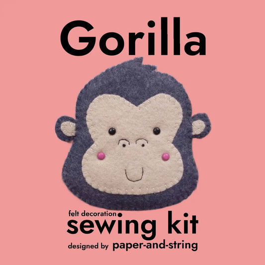 paper-and-string Gorilla Felt Decoration Sewing Kit